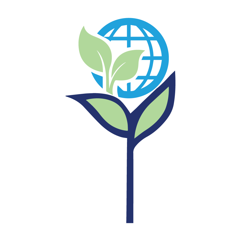 A decorative globe shape atop a Drexel Smart House-style stem. The 'Environment' core value logo.